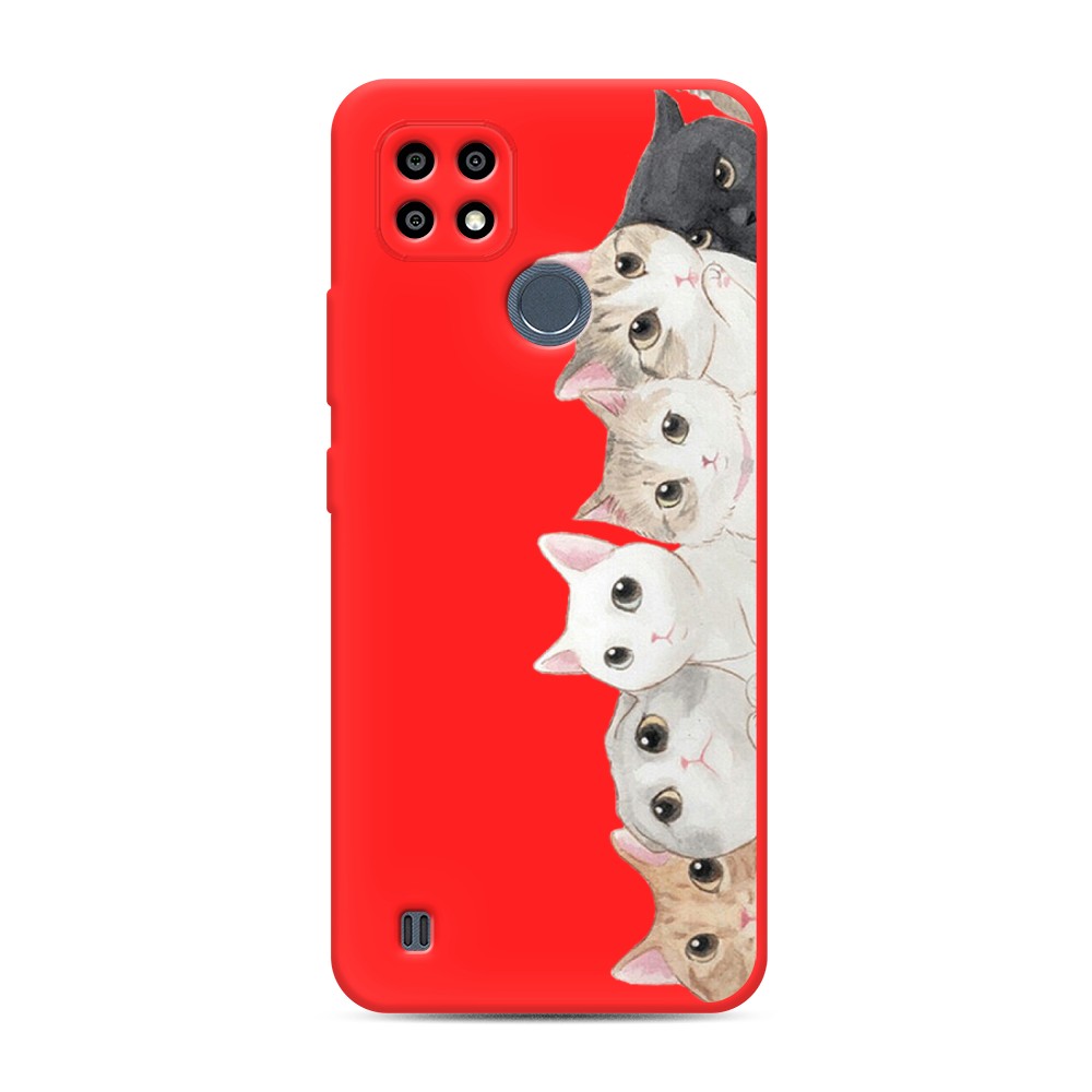 

Матовый силиконовый чехол "Котики" на Realme C21Y, Котики