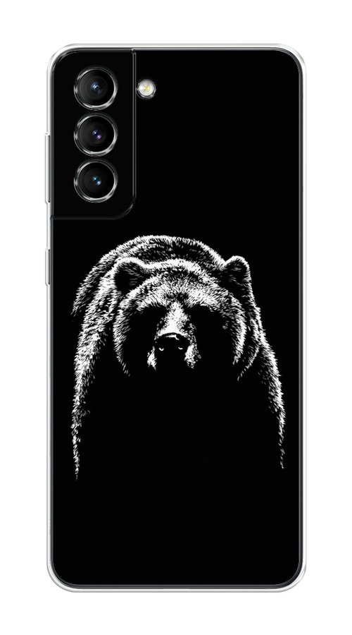 

Чехол на Samsung Galaxy S21 "Медведь в ночи", Белый;черный, 2101850-1
