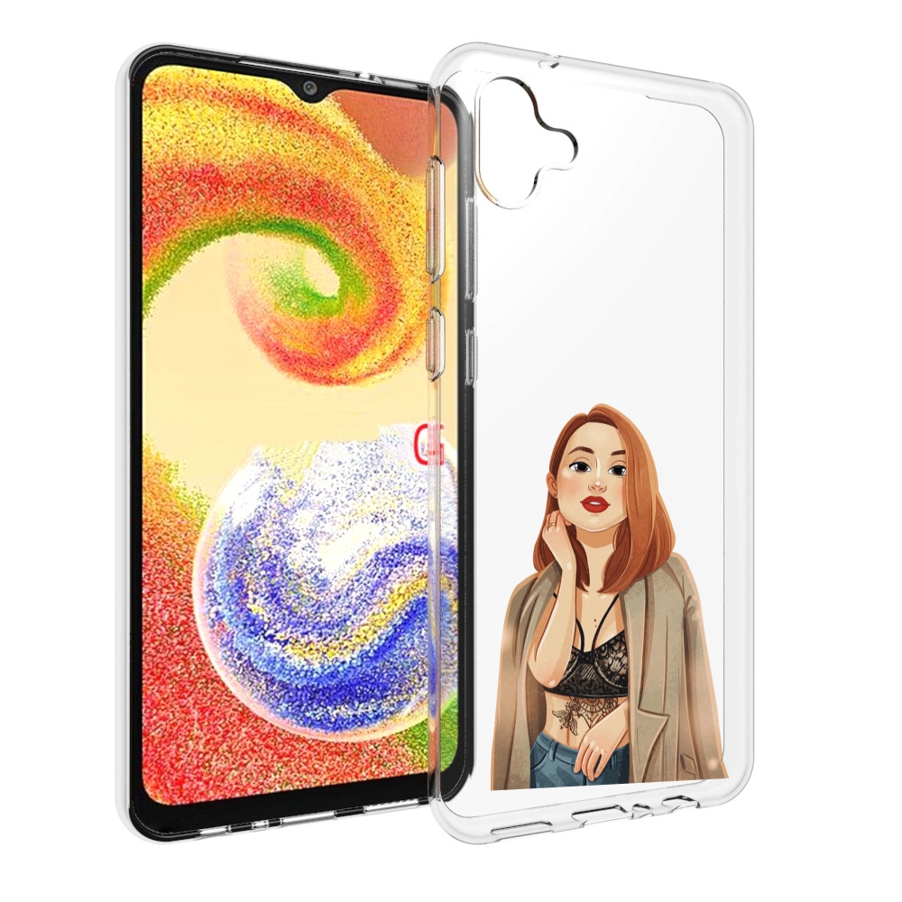 

Чехол MyPads девушка-в-кружевном-2 для Samsung Galaxy A04, Прозрачный, Tocco