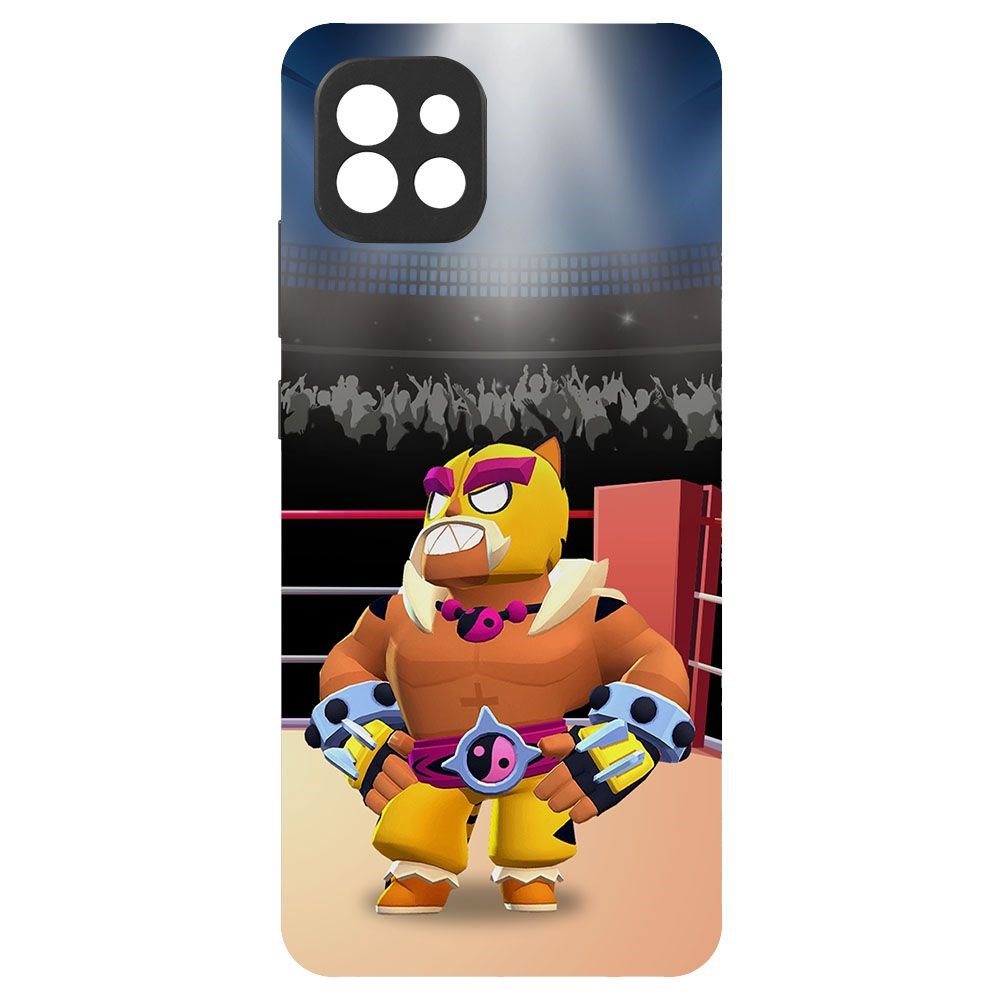 

Чехол-накладка Krutoff Brawl Stars - Эль Тигро для Samsung Galaxy A03 (A035), Черный