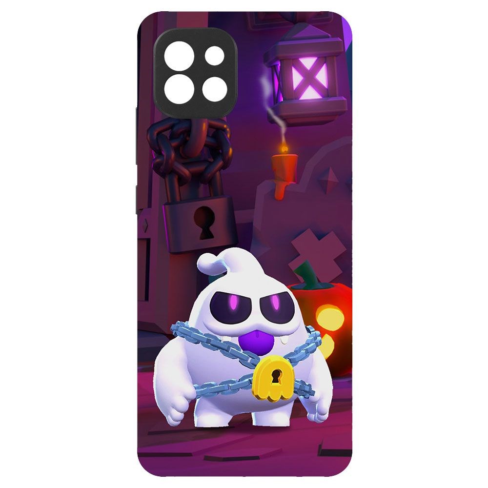

Чехол-накладка Krutoff Brawl Stars - Призрак Скуик для Samsung Galaxy A03 (A035), Черный