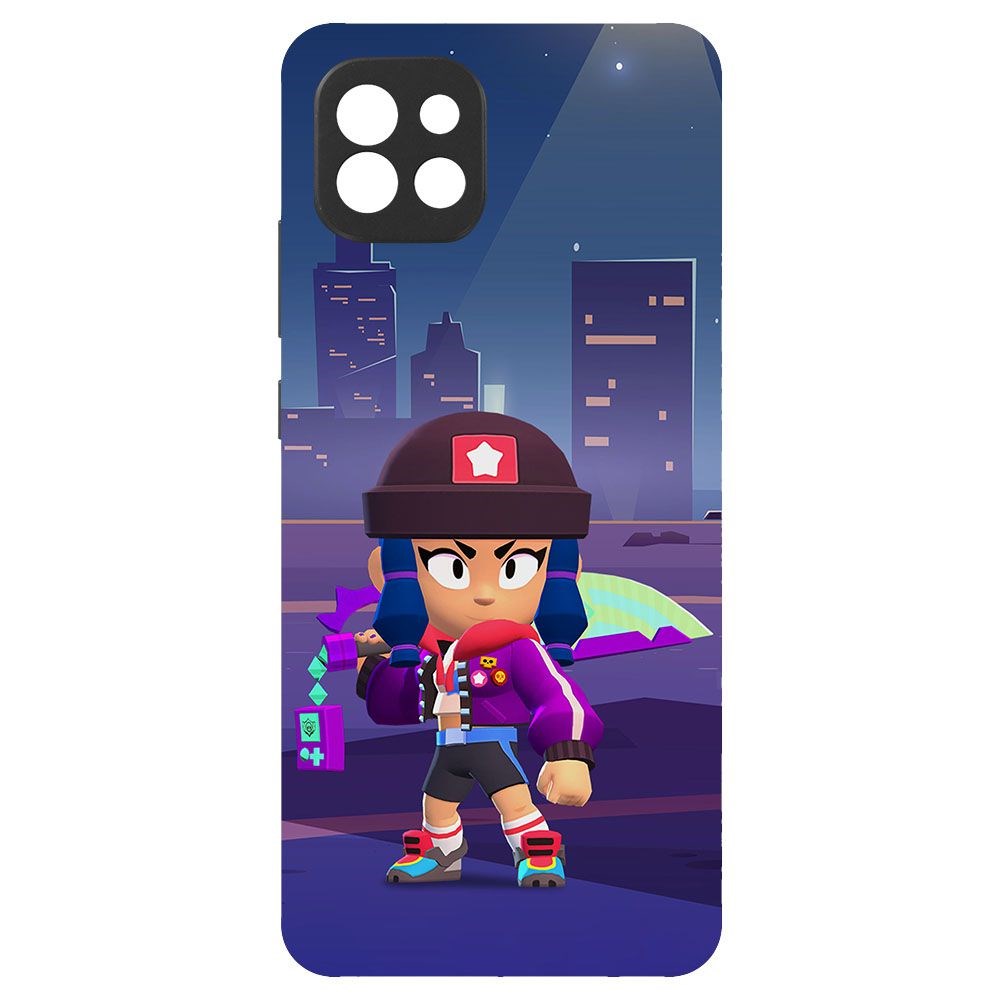 

Чехол-накладка Krutoff Brawl Stars - Героиня Биби для Samsung Galaxy A03 (A035), Черный