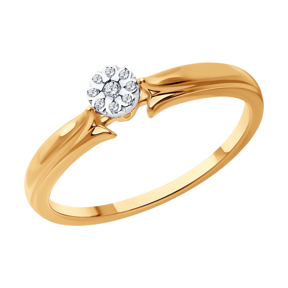 

Кольцо из золота р. 17,5 SOKOLOV Diamonds 1012562, бриллиант, 1012562