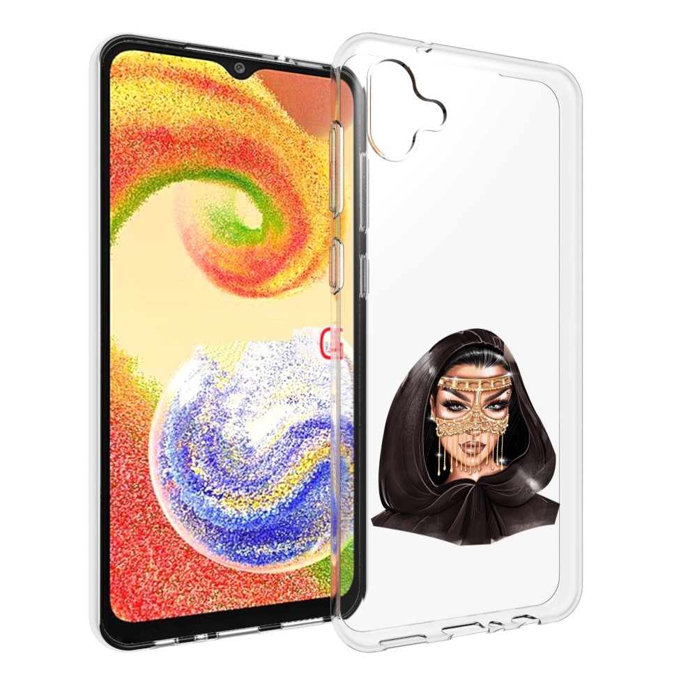 

Чехол MyPads девушка-в-золотой-маске для Samsung Galaxy A04, Прозрачный, Tocco