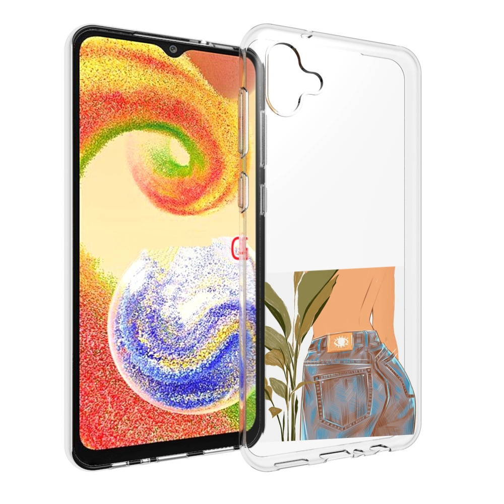 

Чехол MyPads девушка-в-джинсах для Samsung Galaxy A04, Прозрачный, Tocco