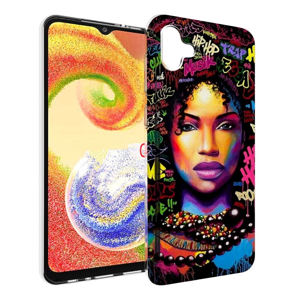 

Чехол MyPads девушка-в-граффити женский для Samsung Galaxy A04, Прозрачный, Tocco
