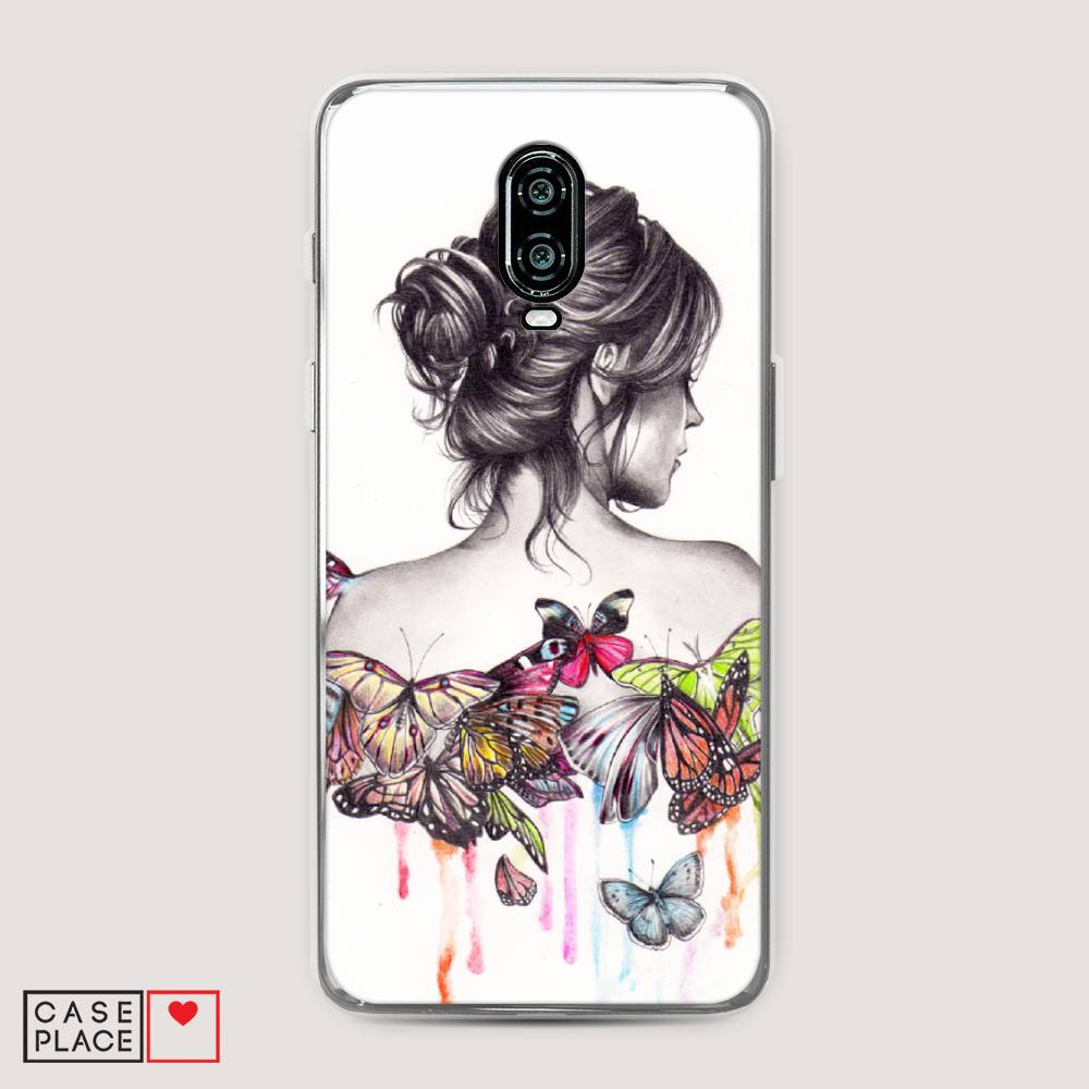 фото Чехол awog "девушка с бабочками" для oneplus 6t