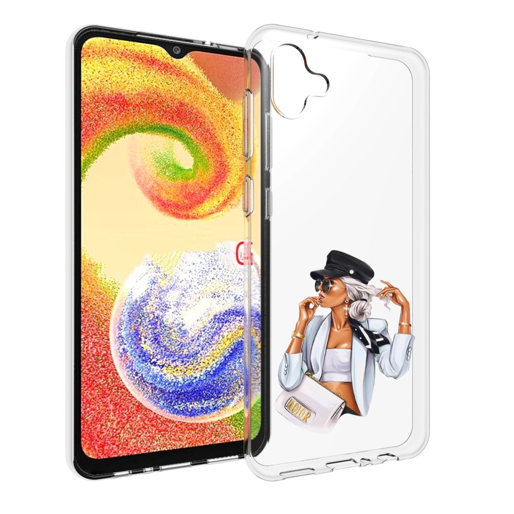 

Чехол MyPads девушка-в-белом-с-модной-сумочкой женский для Samsung Galaxy A04, Прозрачный, Tocco