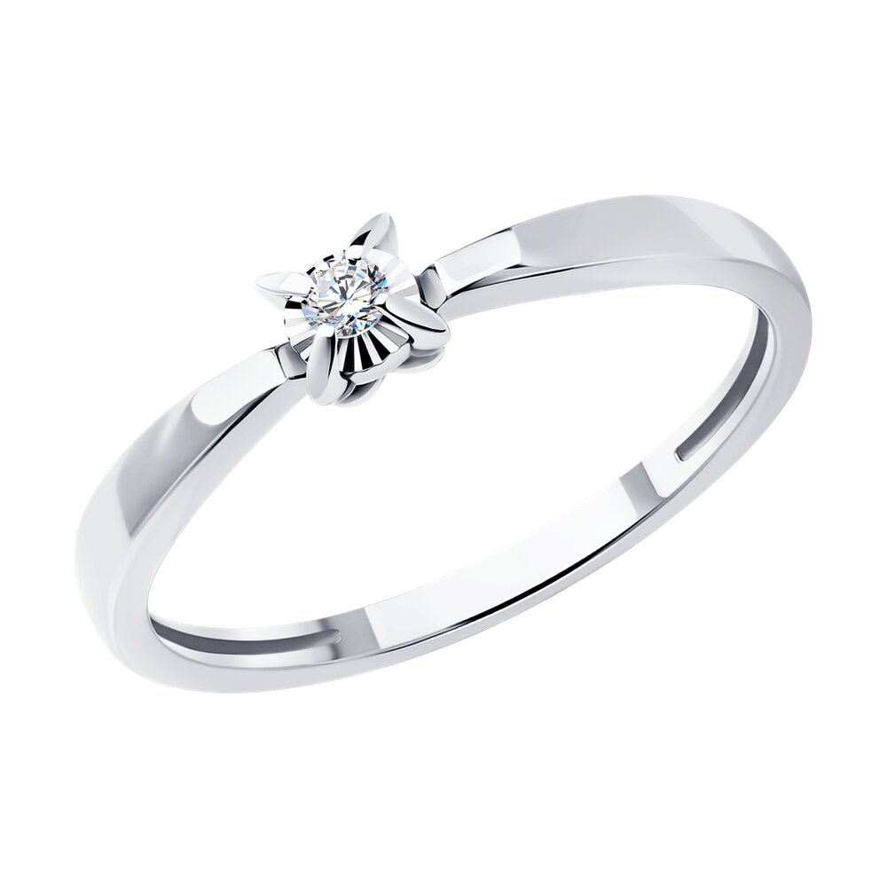 

Кольцо помолвочное из белого золота с бриллиантом р. 17 SOKOLOV Diamonds 1012547-3, 1012547-3