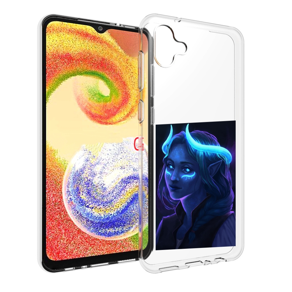 

Чехол MyPads девушка синяя ледяная женский для Samsung Galaxy A04, Прозрачный, Tocco