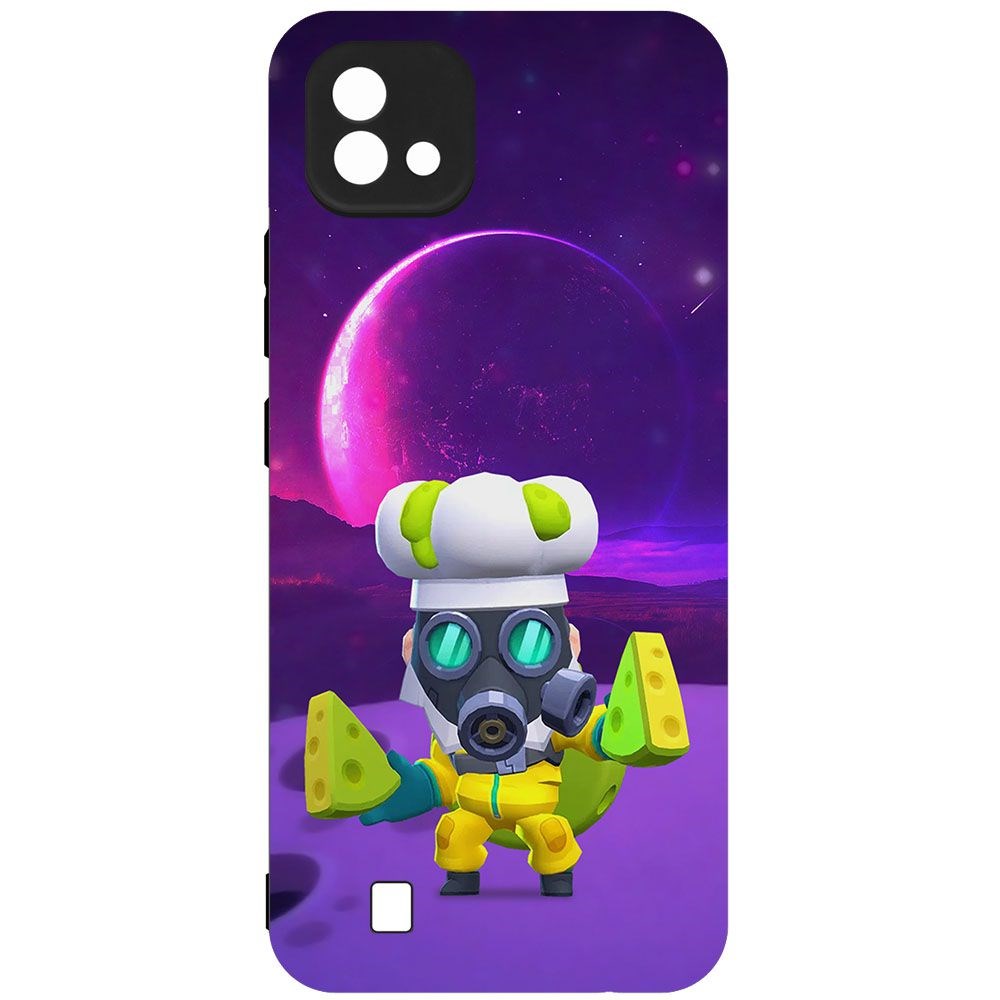 

Чехол-накладка Krutoff Brawl Stars - Майк с плесенью для Realme C11 (2021), Черный