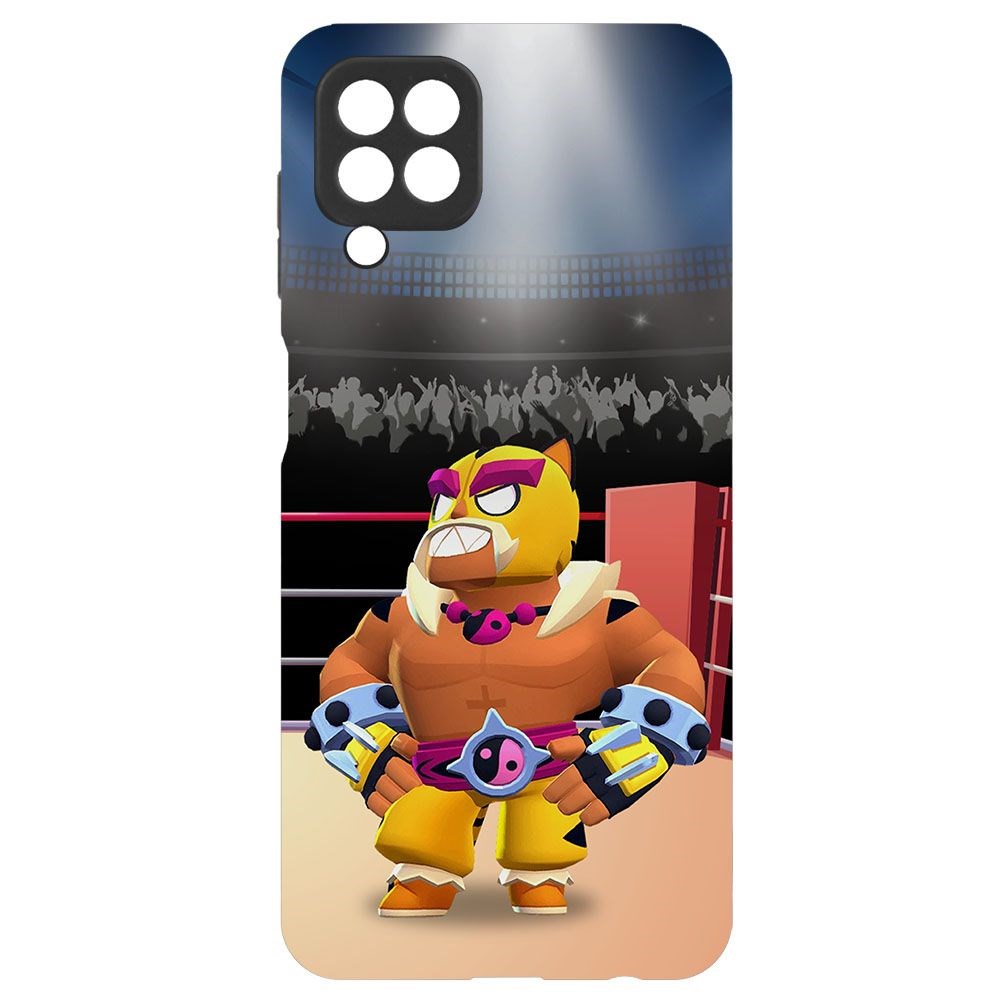 

Чехол-накладка Krutoff Brawl Stars - Эль Тигро для Samsung Galaxy M32 (M325), Черный