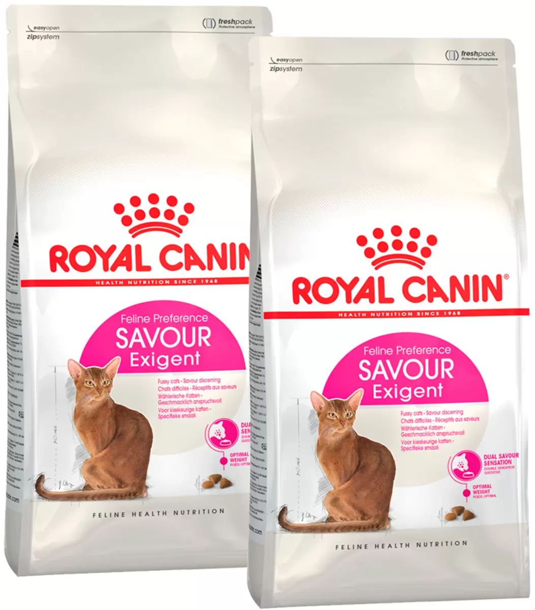 

Сухой корм для кошек ROYAL CANIN SAVOR EXIGENT для привередливых, 2шт по 4кг