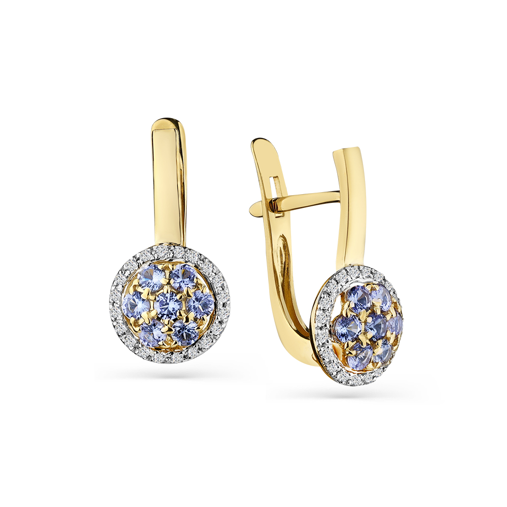 

Серьги из желтого золота с танзанитом, бриллиантом Master Brilliant 2-308354-00-31, 2-308354-00-31
