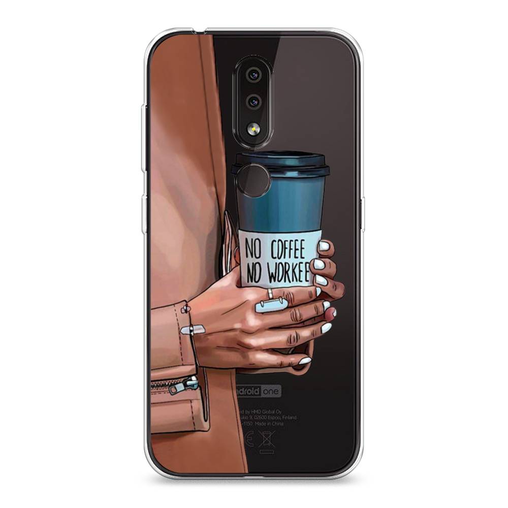

Чехол Awog на Nokia 4.2 / Нокиа 4.2 "No coffee", Коричневый;серый, 122550-7