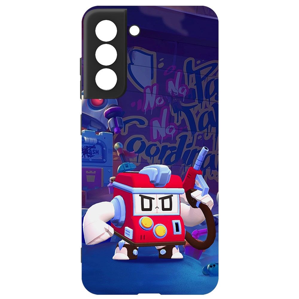 

Чехол-накладка Krutoff Brawl Stars - V8-БИТ для Samsung Galaxy S21 FE (G990), Черный