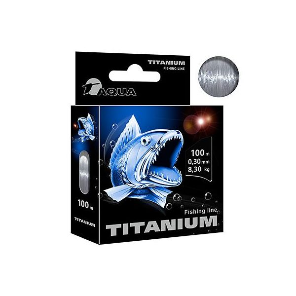 

Леска для рыбалки AQUA Titanium 0,30mm 100m ( 1 штука ), Серый, Titanium