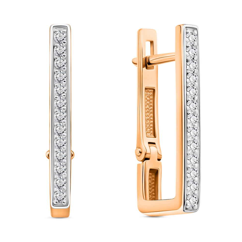 

Серьги из золота 585Gold 302007245, фианит, 302007245