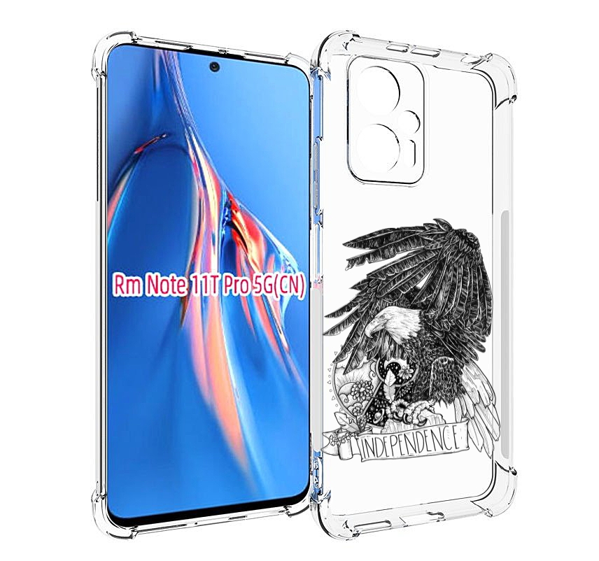 

Чехол MyPads черно белый сокол для Xiaomi Redmi Note 11T Pro / 11T Pro Plus / Poco X4 G..., Прозрачный, Tocco
