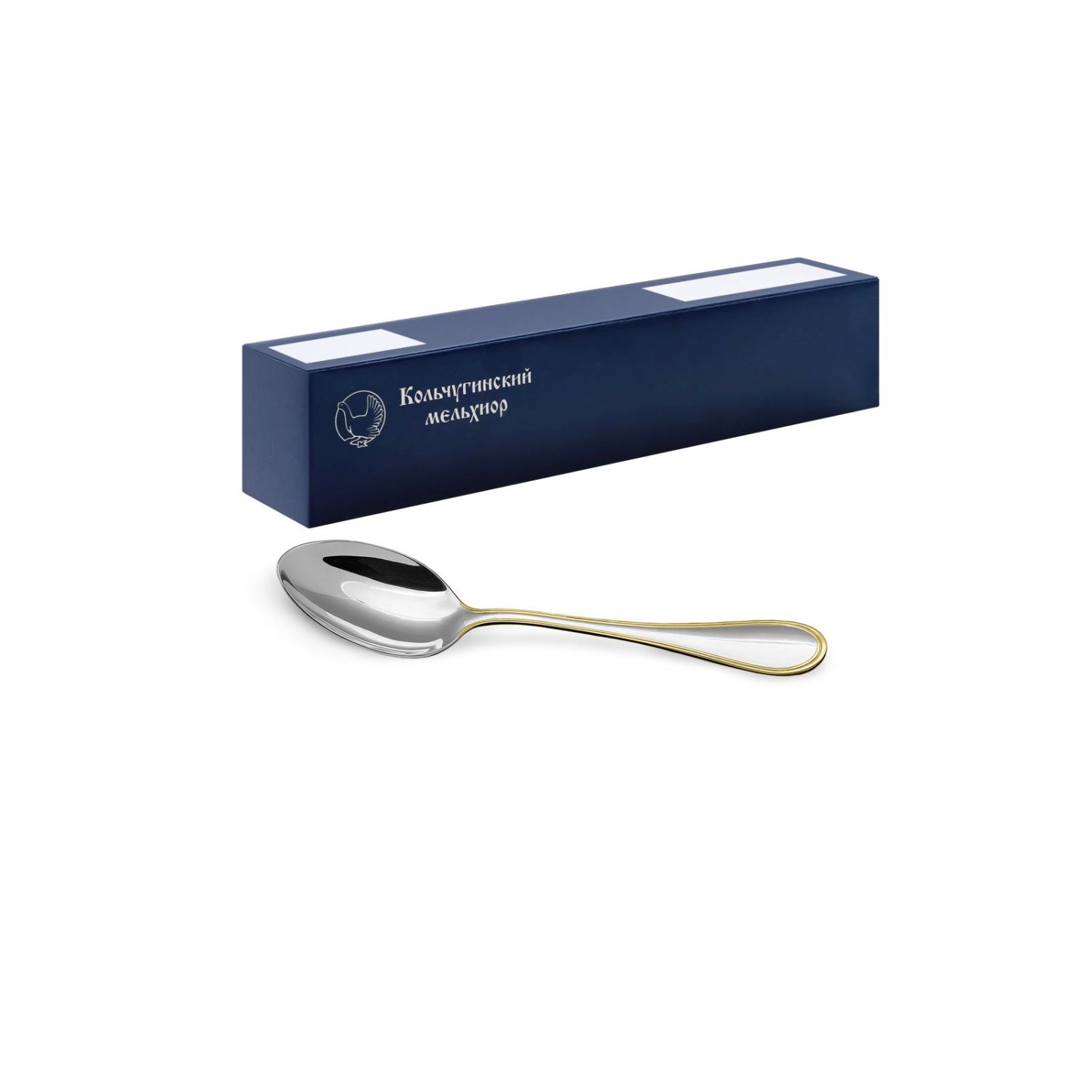 

Ложка столовая 'Капелька' посеребренная с частичной позолотой KSKM-С28708