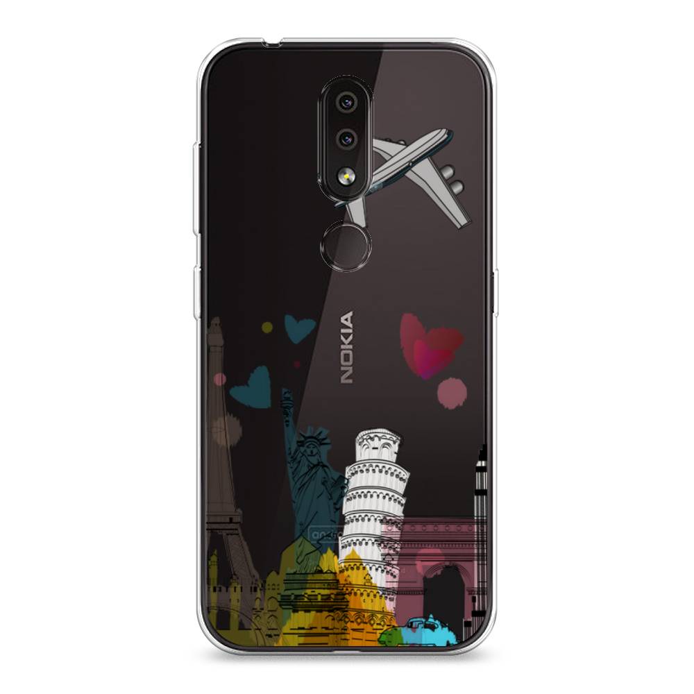 

Чехол Awog на Nokia 4.2 / Нокиа 4.2 "Самолет путешествий", Желтый, 122550-10