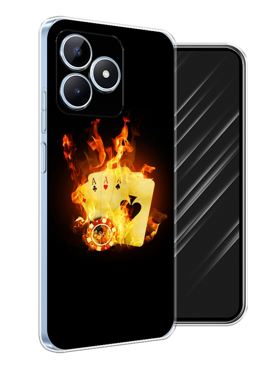 

Чехол Awog на Realme C60 "Горящие карты", Черный;оранжевый, 2516550-1