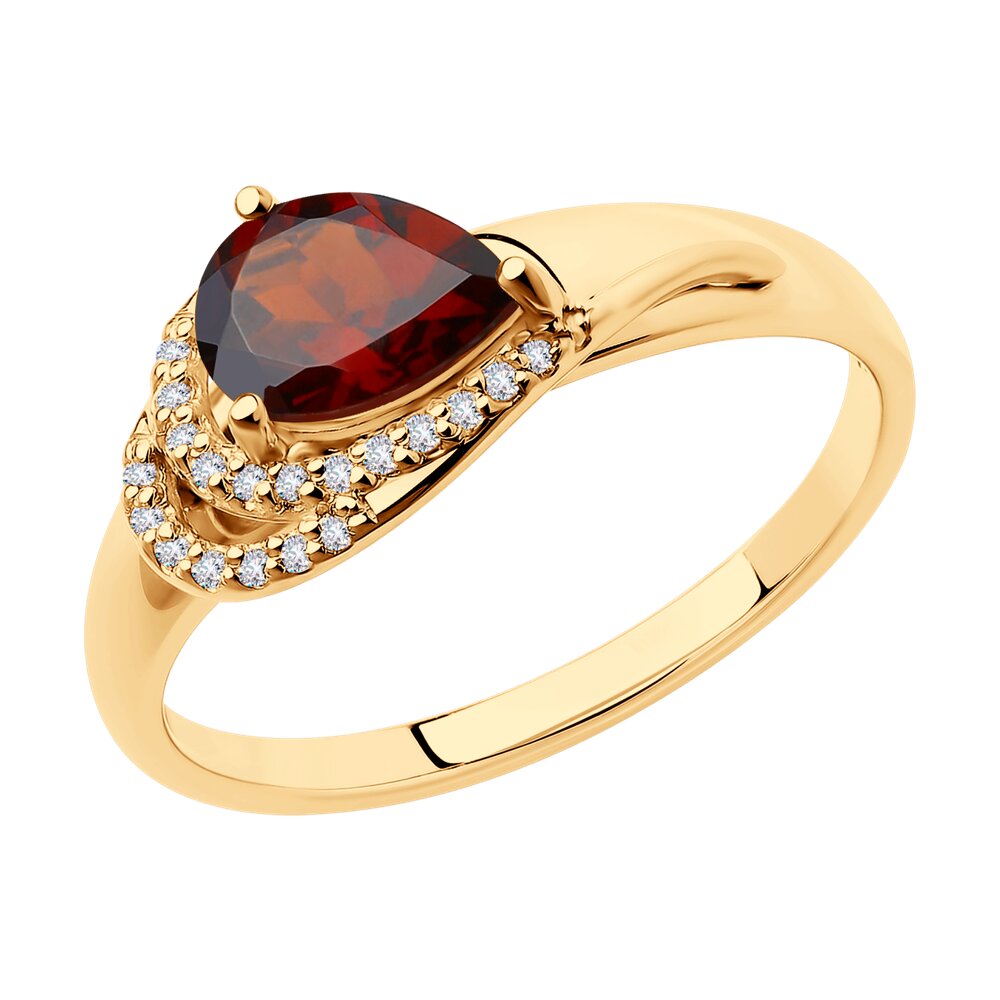 

Кольцо из серебра с гранатом р.  Diamant 93-310-00548-2, 93-310-00548-2