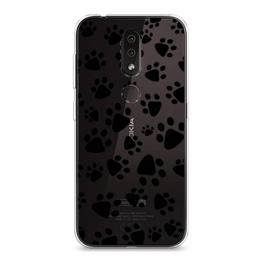 

Чехол Awog на Nokia 4.2 / Нокиа 4.2 "Лапки черные", Черный, 122550-2