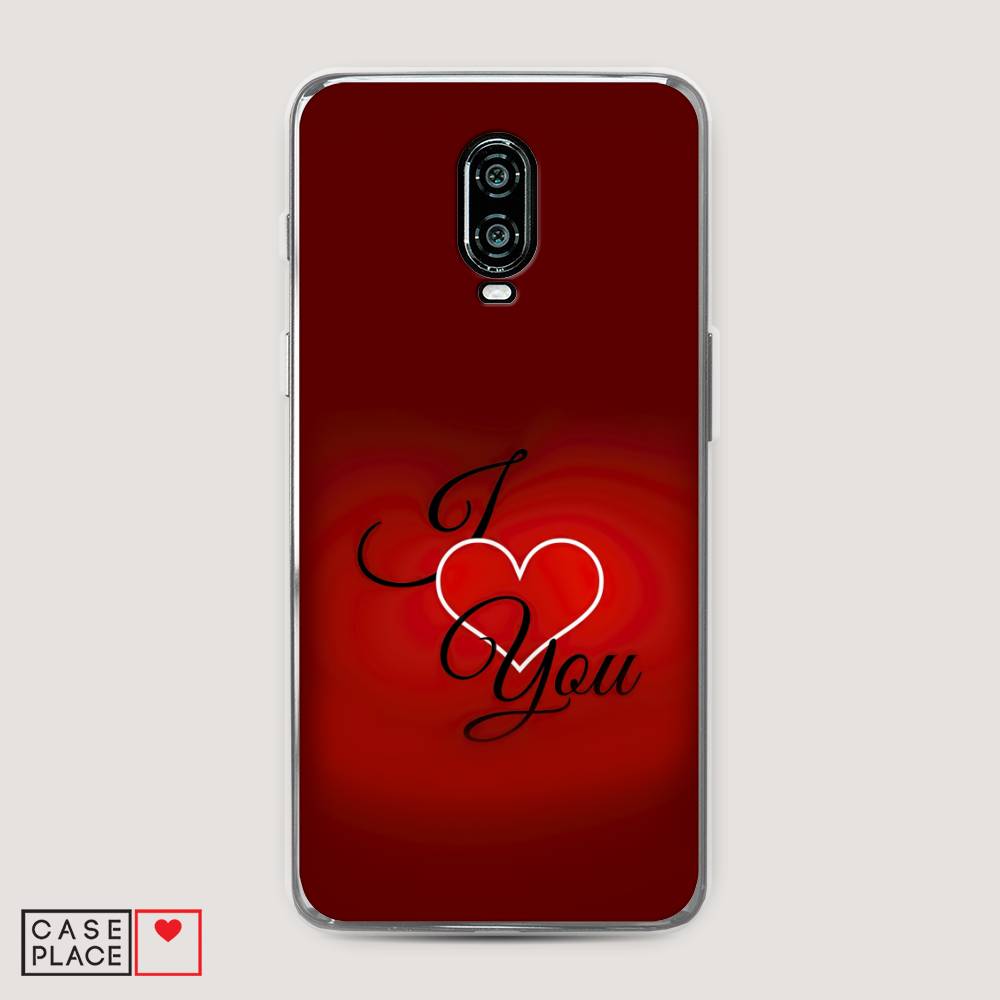 

Чехол Awog на Oneplus 6T / ВанПлас 6T "I love you 3", Красный;черный, 150650-6
