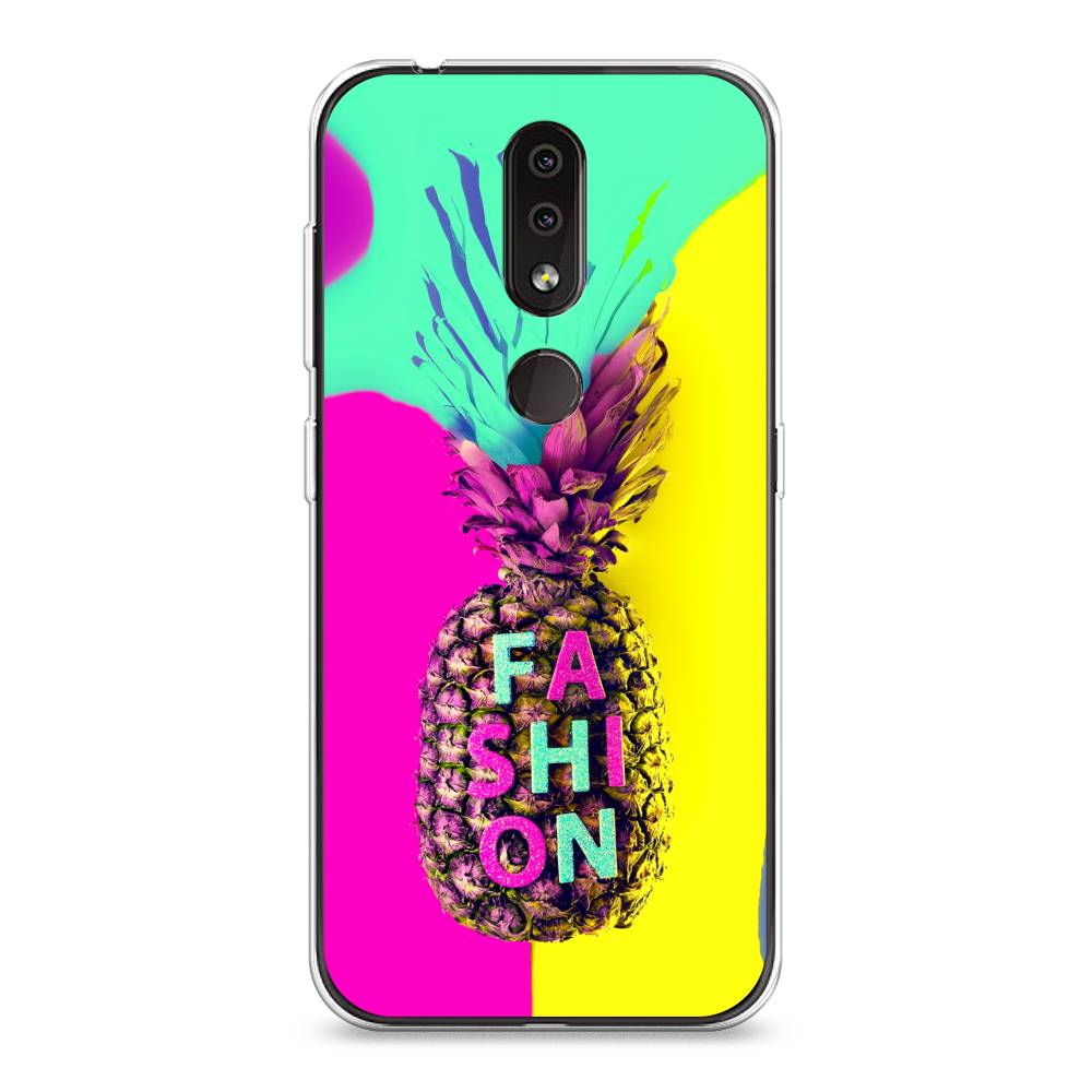 

Чехол Awog на Nokia 4.2 / Нокиа 4.2 "Кислотный ананас", Желтый;розовый;голубой, 122550-10