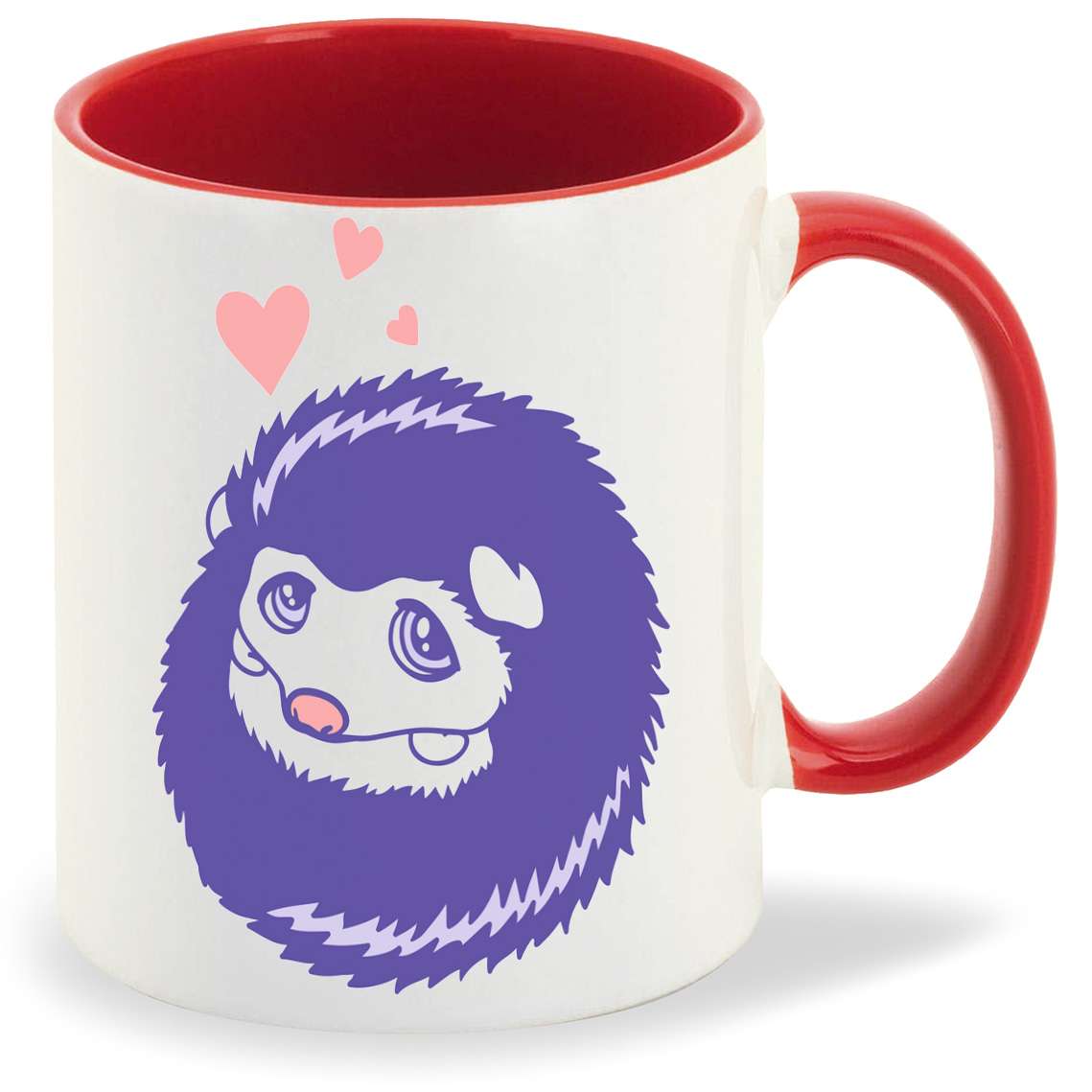 

Кружка CoolPodarok Животные Ежик с сердечком, Животные Ежик с сердечком