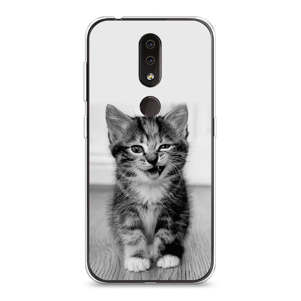

Чехол Awog на Nokia 4.2 / Нокиа 4.2 "Подмигивающий котенок", Черный;серый, 122550-1