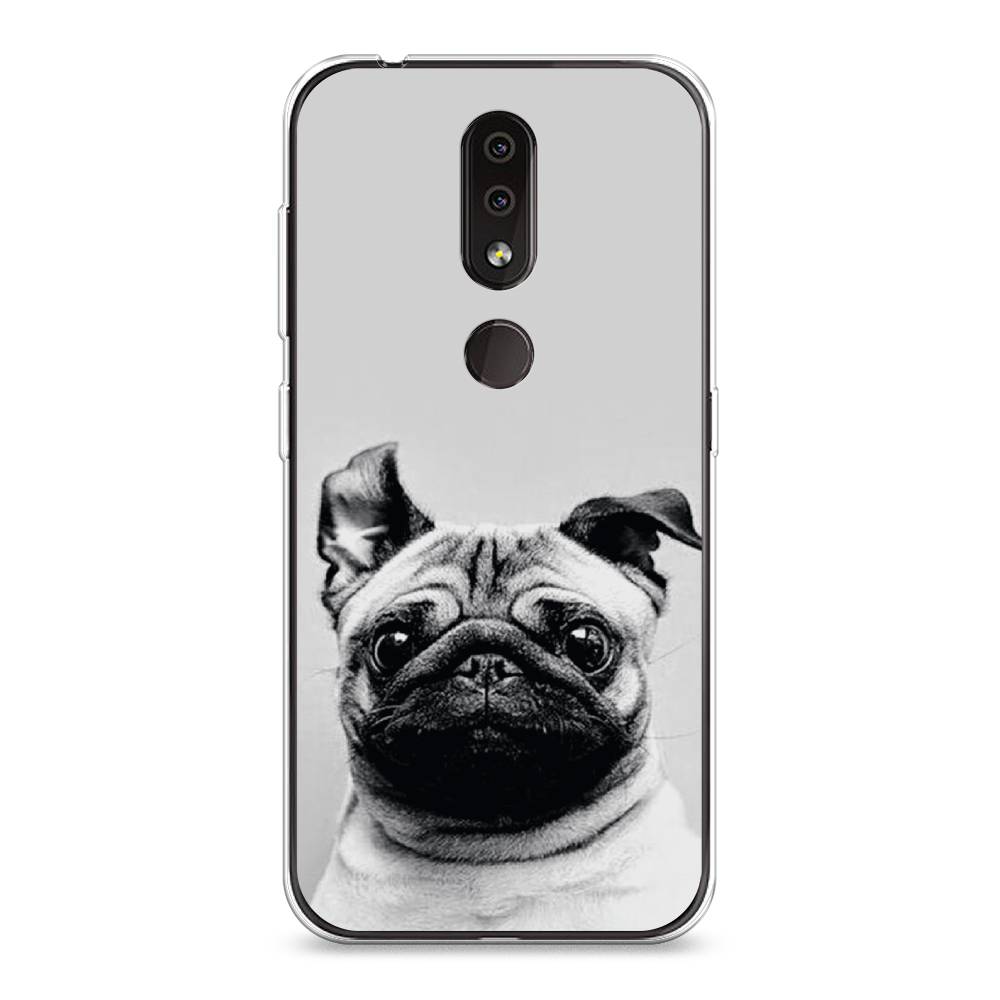 

Чехол Awog на Nokia 4.2 / Нокиа 4.2 "Ушастый мопс", Серый, 122550-1