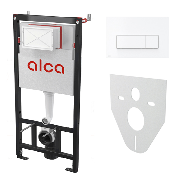 Комп. 3 в 1 инсталляция AlcaPlast AM101/1120-4:1 RU M570-0001+Унитаз подвесной+кнопка хром