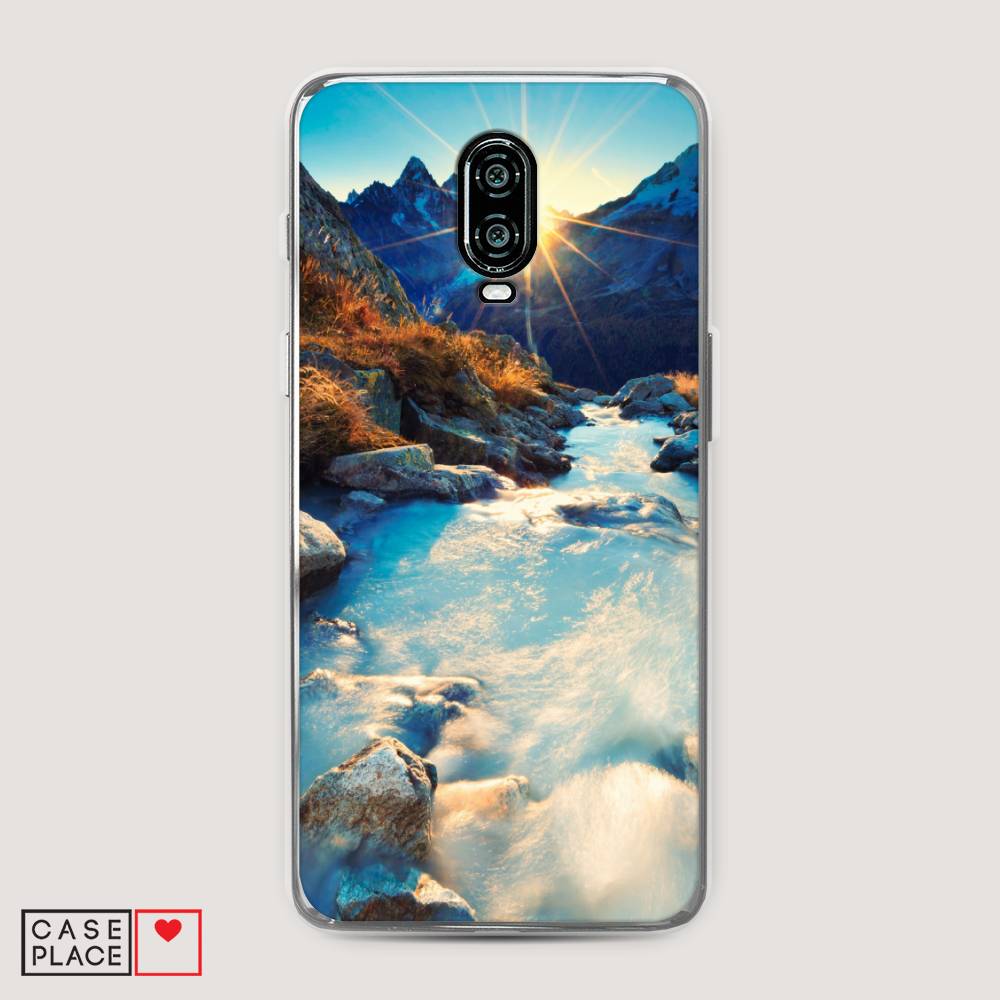 

Чехол Awog на Oneplus 6T / ВанПлас 6T "Восход 7", Коричневый;белый;голубой, 150650-4
