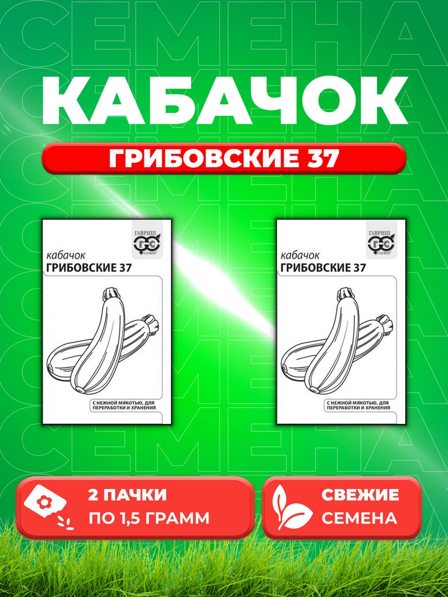 

Семена кабачок Грибовские 37 Гавриш 1071859677-2 2 уп.