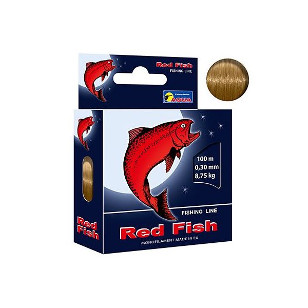 фото Монофильная леска для рыбалки red fish 0,30mm 100m ( 1 штука ) aqua