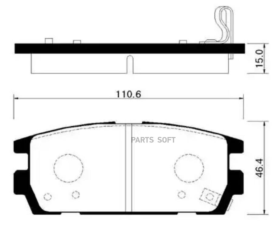 

Колодки Тормозные Дисковые Задн Hyundai: Terracan 01- HSB HP0023