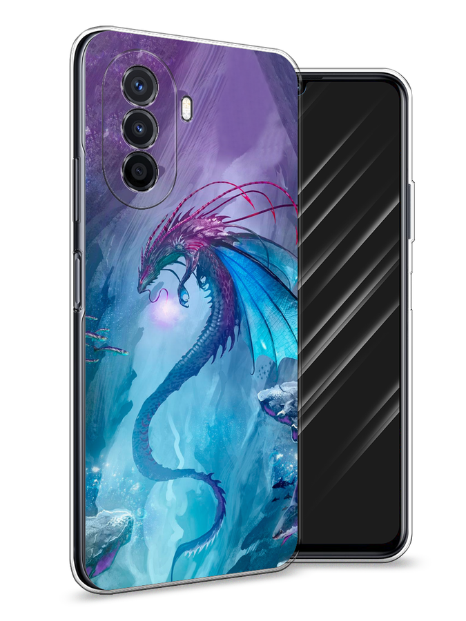 

Чехол Awog на Huawei Nova Y70 "Водный дракон", Разноцветный, 6109150-2