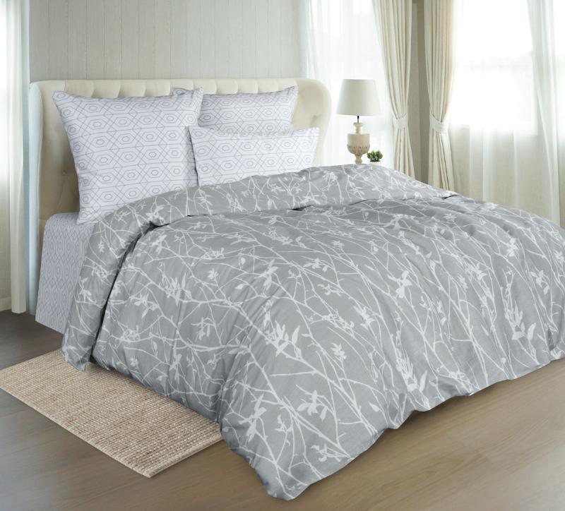 

Постельное белье из поплина, Guten Morgen "Pastel grey"; 1.5 наволочки 50 х 70 (размер)