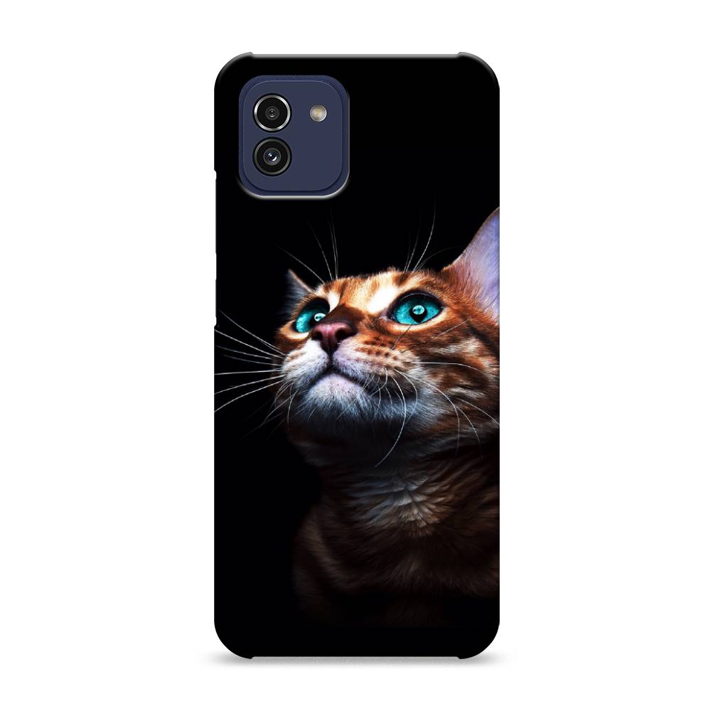

Пластиковый чехол "Мечтательный кот" на Samsung Galaxy A03, 2104920-1