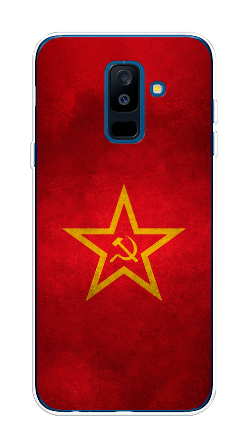 

Чехол Awog на Samsung Galaxy A6 + "Красное знамя", Желтый;красный, 26050-10