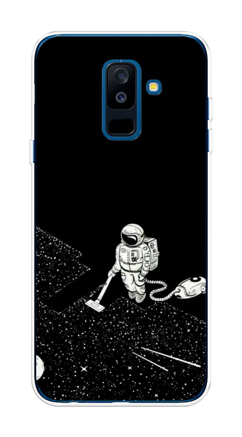 

Чехол Awog на Samsung Galaxy A6 + "Космонавт с пылесосом", Белый, 26050-4