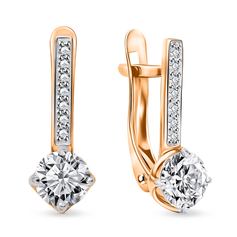 

Серьги из золота 585Gold 302007236, фианит, 302007236
