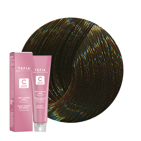 

Tefia, Крем-краска Color Creats 4.88 Брюнет шоколад интенсивный, 60 мл, Коричневый