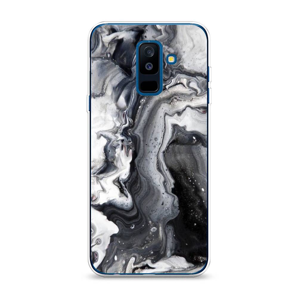 фото Чехол awog "бело-черные сложные полосы" для samsung galaxy a6 +