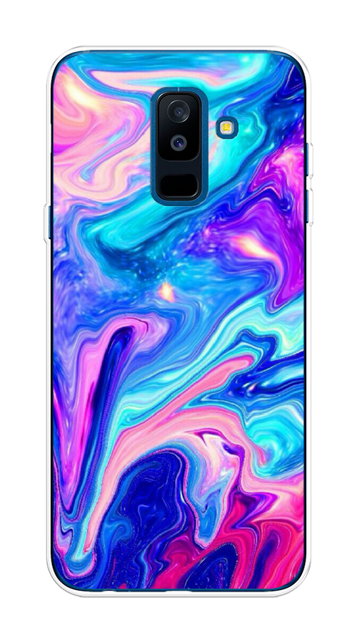 

Чехол Awog на Samsung Galaxy A6 + "Потеки краски", Розовый, 26050-10