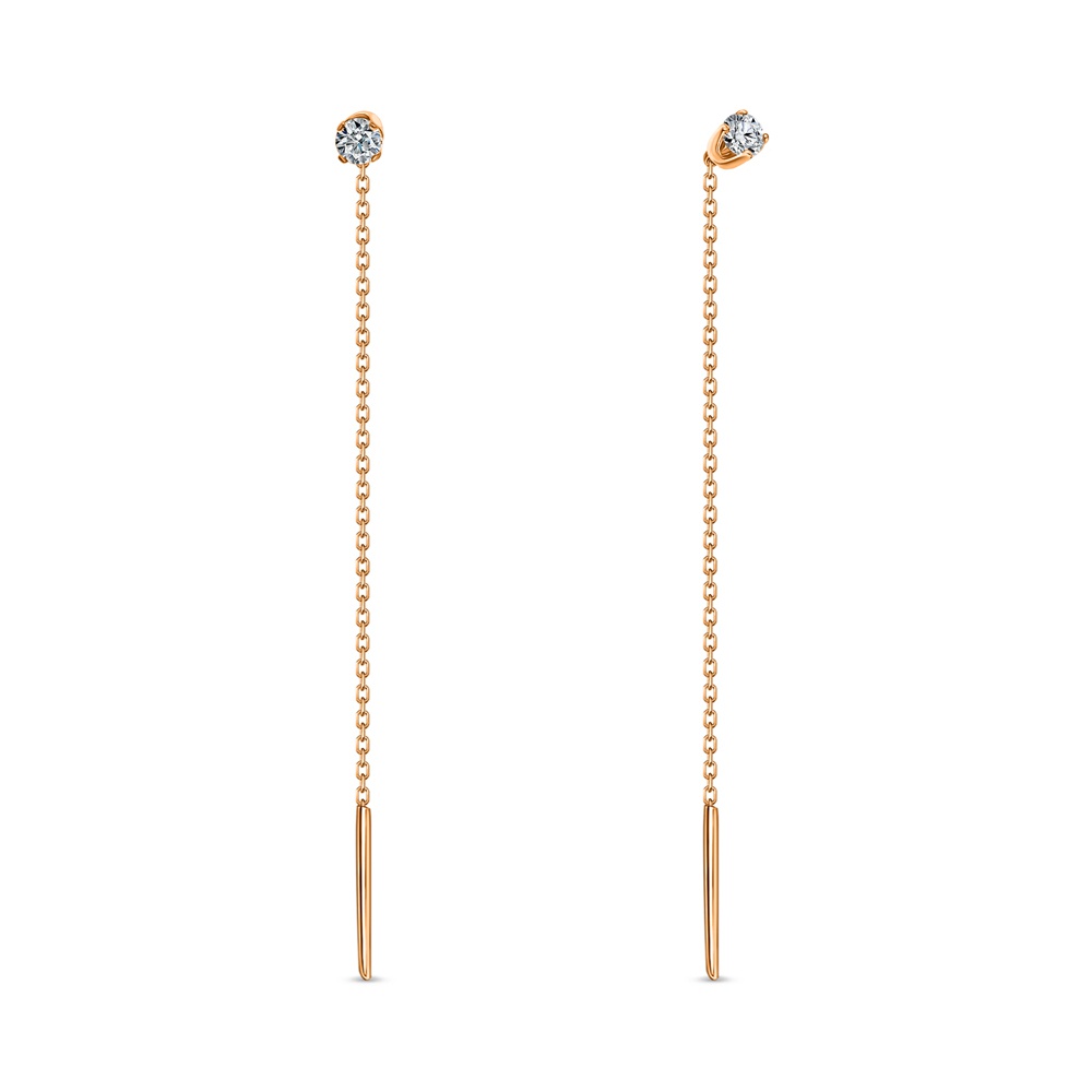 

Серьги из золота 585Gold 302007233, фианит, 302007233