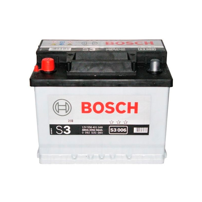 

Аккумулятор легковой Bosch S3 Silver 006 56 а/ч 480А Прямая полярность