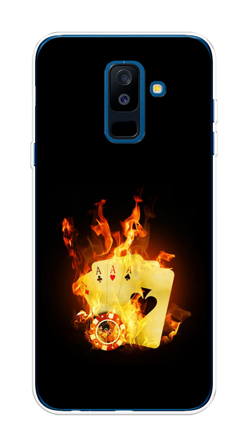 

Чехол Awog на Samsung Galaxy A6 + "Горящие карты", Черный;оранжевый, 26050-9